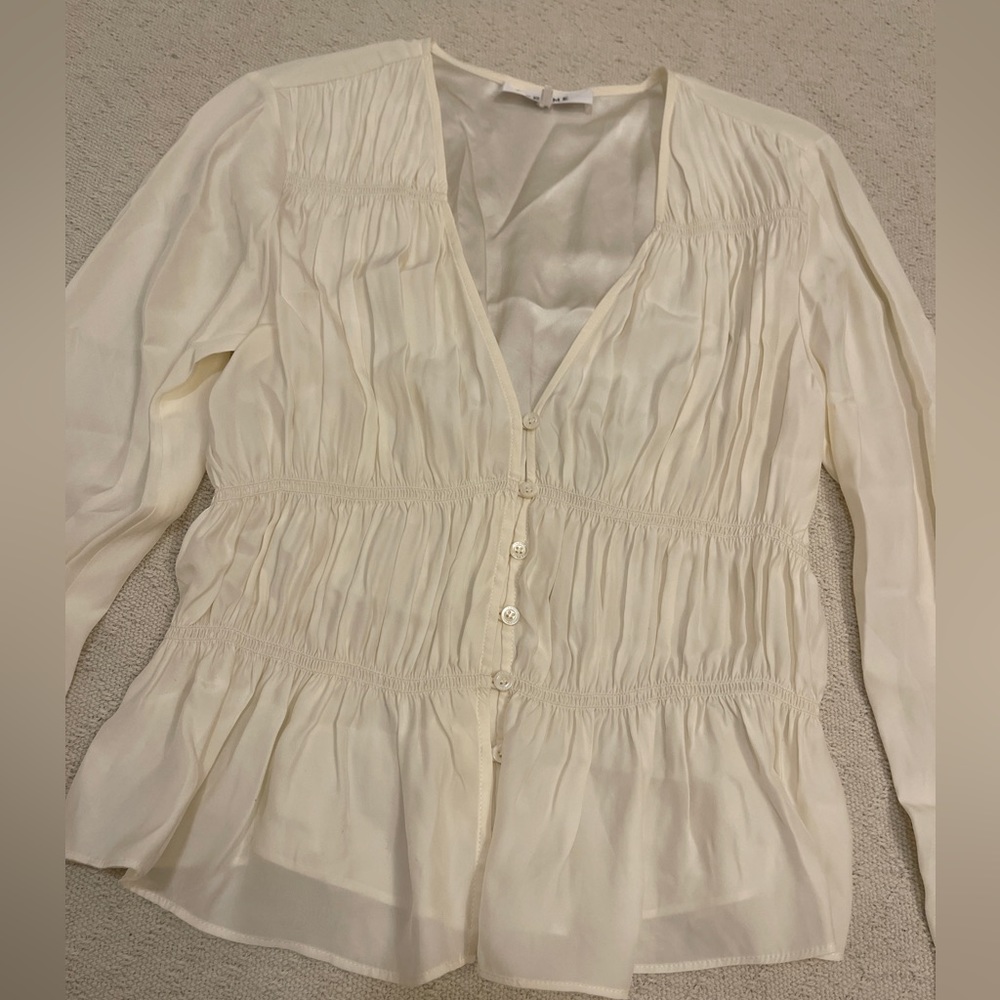 Frame Ruched Silk Blouse - Picture 5 of 7